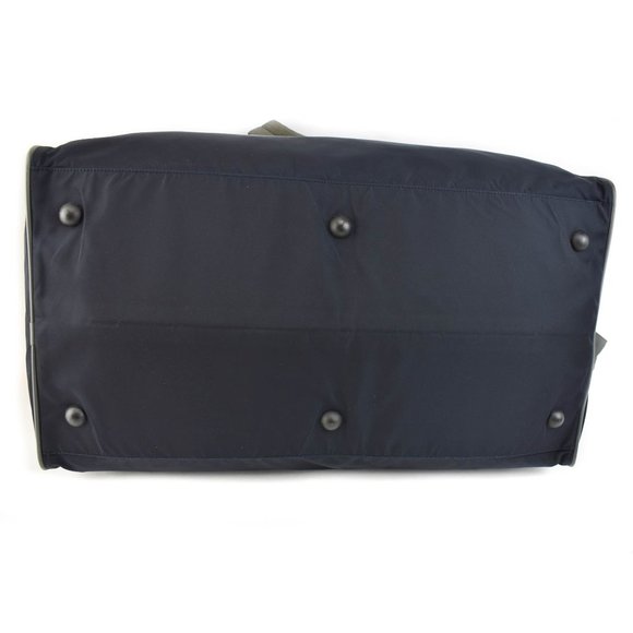 PRADA "Linea Rossa": Navy Blue, Tessuto Nylon & Logo Duffel/Weekender Bag (td) - Picture 8 of 13